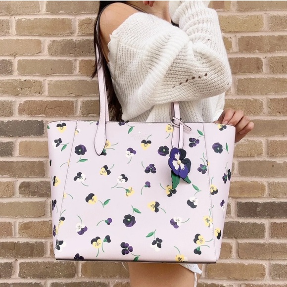 kate spade Handbags - Kate Spade Dana Tote Top Zip Shoulder Bag Flower Charm